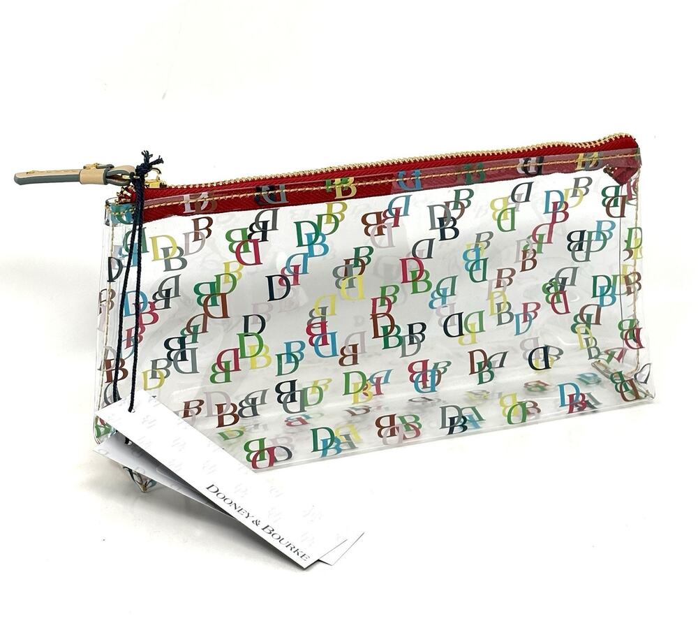 Dooney & Bourke IT On The Go Clear Cosmetic Case Makeup Bag SEE THROUGH POUCH